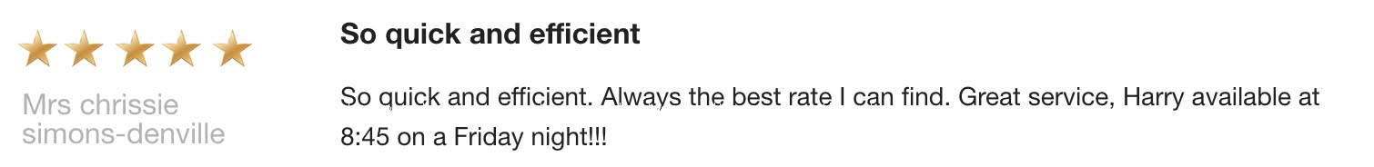 Trustpilot review of Horizon Currency